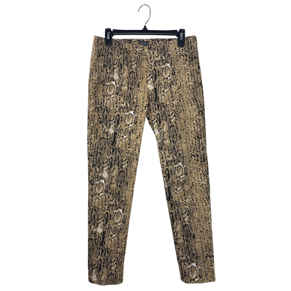 Vince Camuto Snakeskin Print Pants Women's Size 4 Brown Tan Animal Print